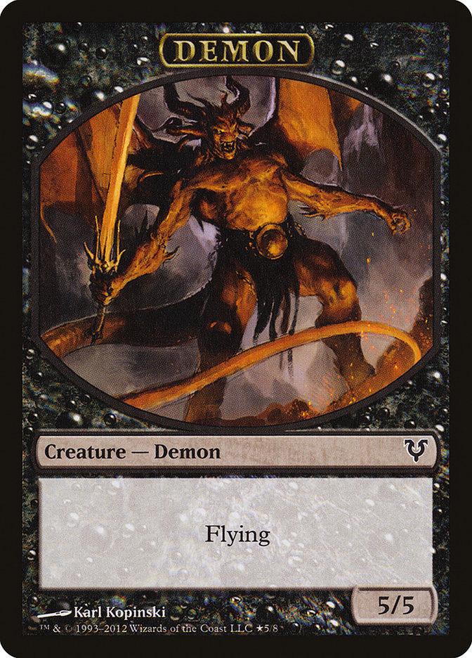 Angel // Demon Double-Sided Token (Oversized) [Open the Helvault] | Gamers Paradise