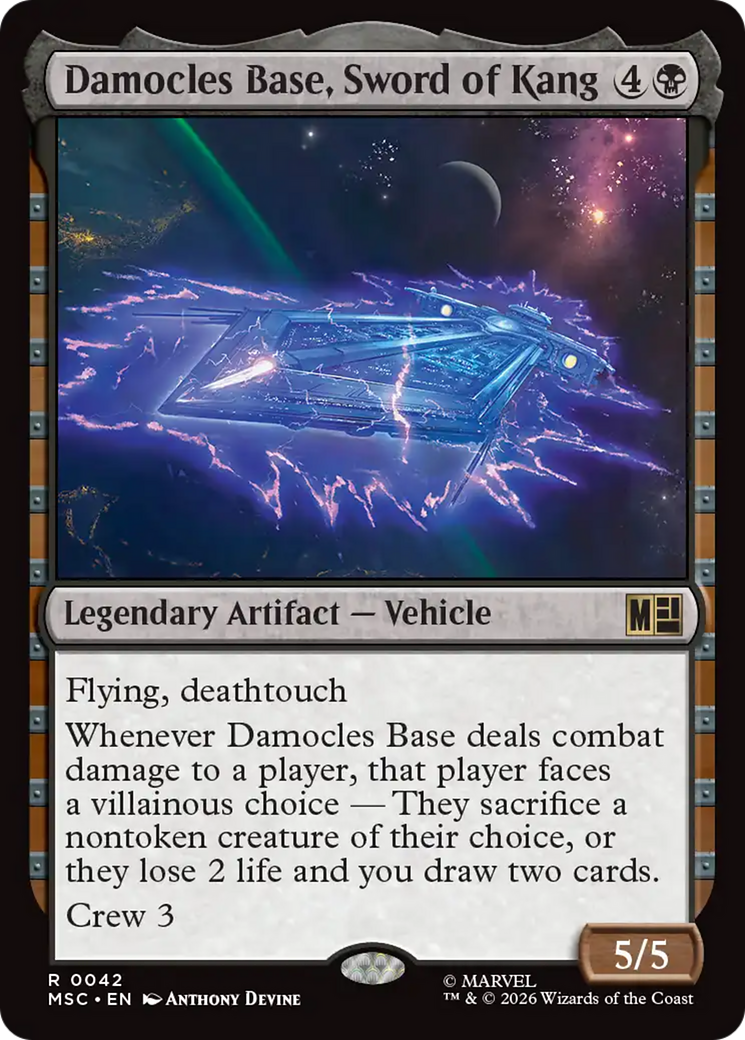Damocles Base, Sword of Kang (Surge Foil) [Marvel Super Heroes Commander] | Gamers Paradise