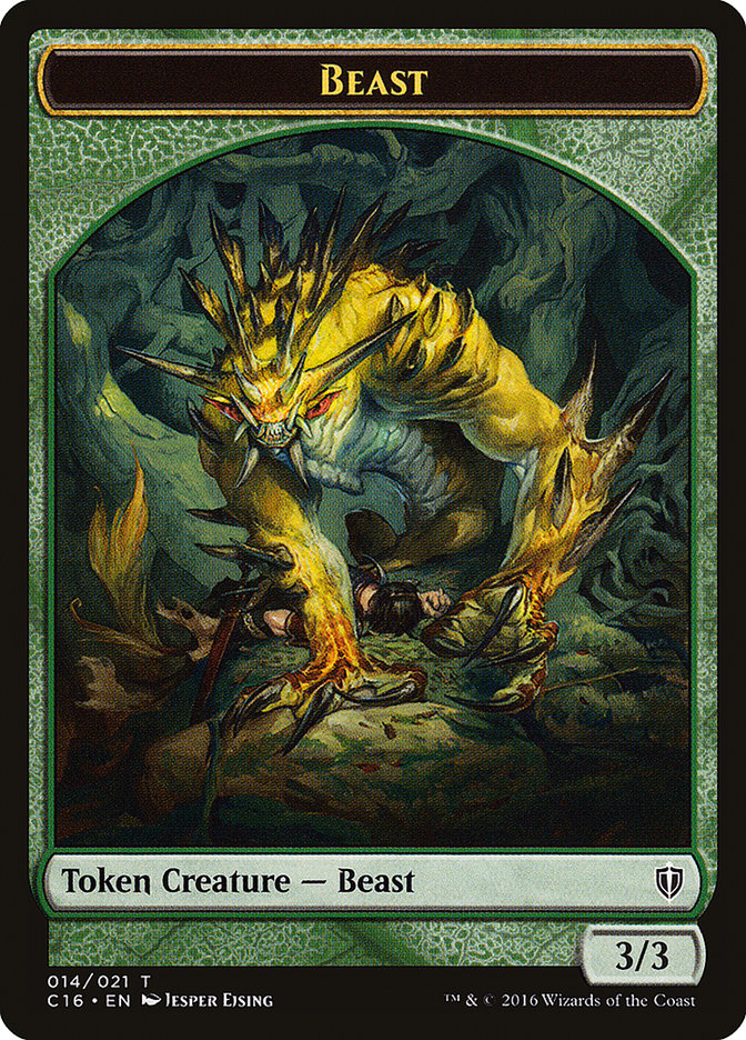 Beast // Ogre Double-Sided Token [Commander 2016 Tokens] | Gamers Paradise