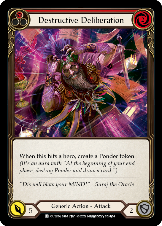 Destructive Deliberation (Red) [OUT204] (Outsiders)  Rainbow Foil | Gamers Paradise
