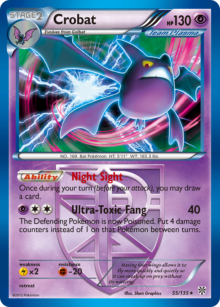 Crobat (55/135) [Black & White: Plasma Storm] | Gamers Paradise