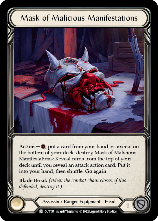 Mask of Malicious Manifestations [OUT157] (Outsiders)  Cold Foil | Gamers Paradise