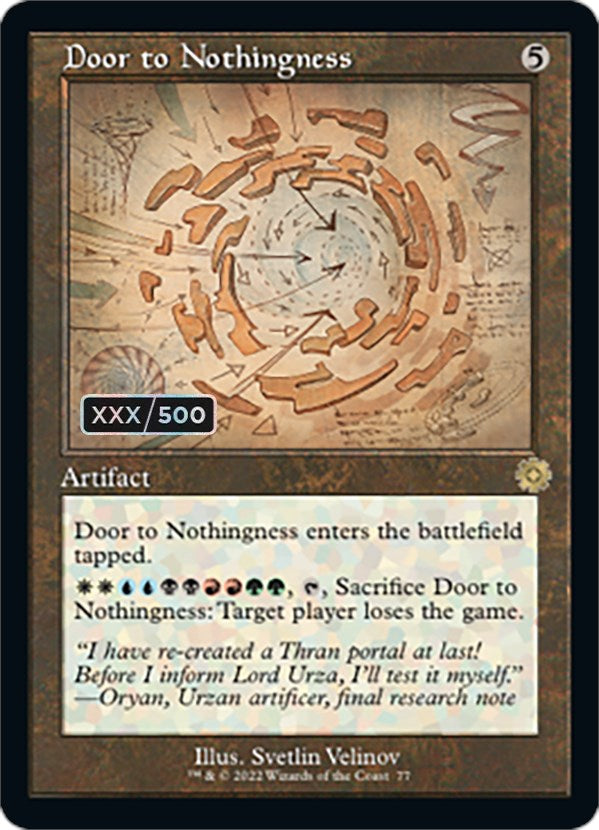 Door to Nothingness (Retro Schematic) (Serialized) [The Brothers' War Retro Artifacts] | Gamers Paradise