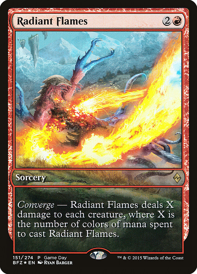 Radiant Flames (Game Day) [Battle for Zendikar Promos] | Gamers Paradise