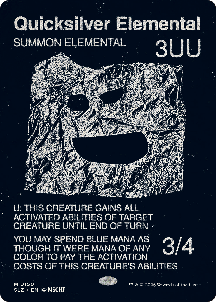 Quicksilver Elemental (0150) [Secret Lair x MSCHF: The Zeta Set] | Gamers Paradise