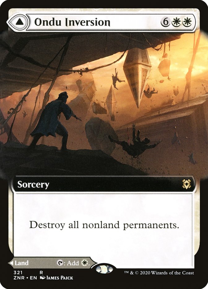 Ondu Inversion // Ondu Skyruins (Extended Art) [Zendikar Rising] | Gamers Paradise