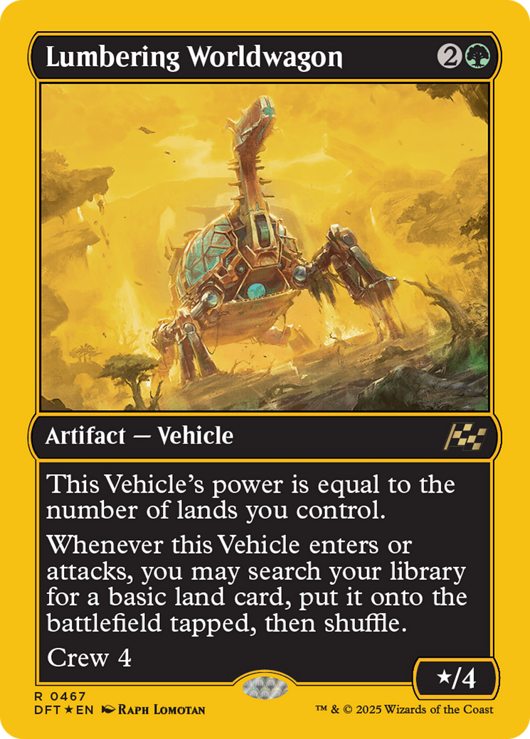 Lumbering Worldwagon (First-Place Foil) [Aetherdrift] | Gamers Paradise