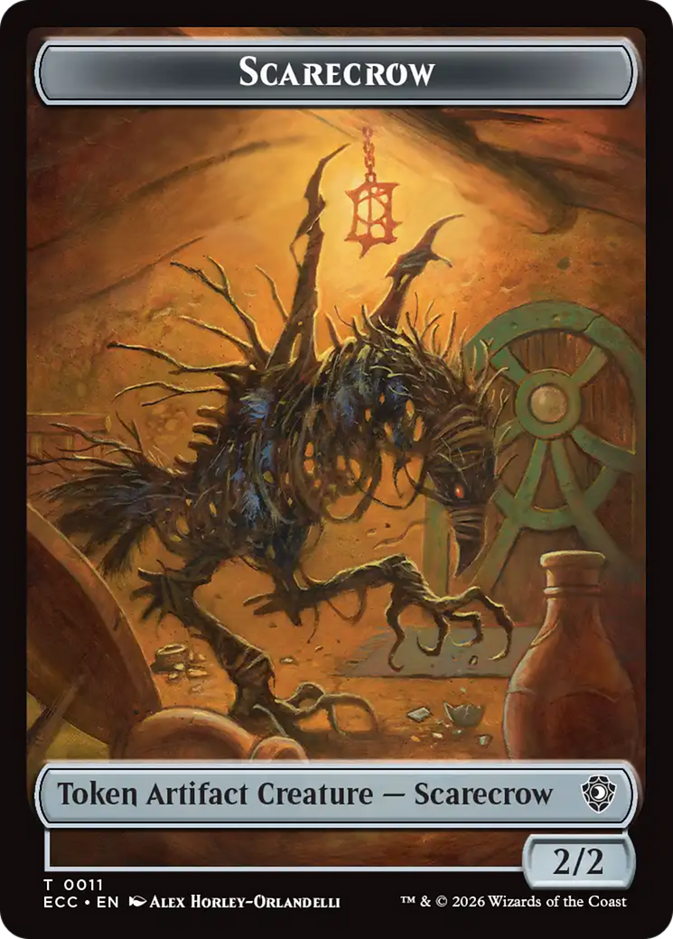 Saproling // Scarecrow Double-Sided Token [Lorwyn Eclipsed Tokens] | Gamers Paradise