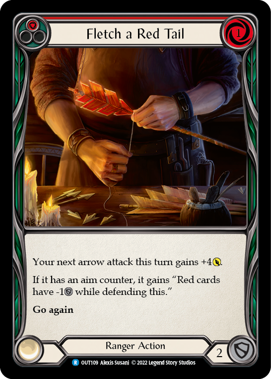 Fletch a Red Tail (Red) [OUT109] (Outsiders)  Rainbow Foil | Gamers Paradise