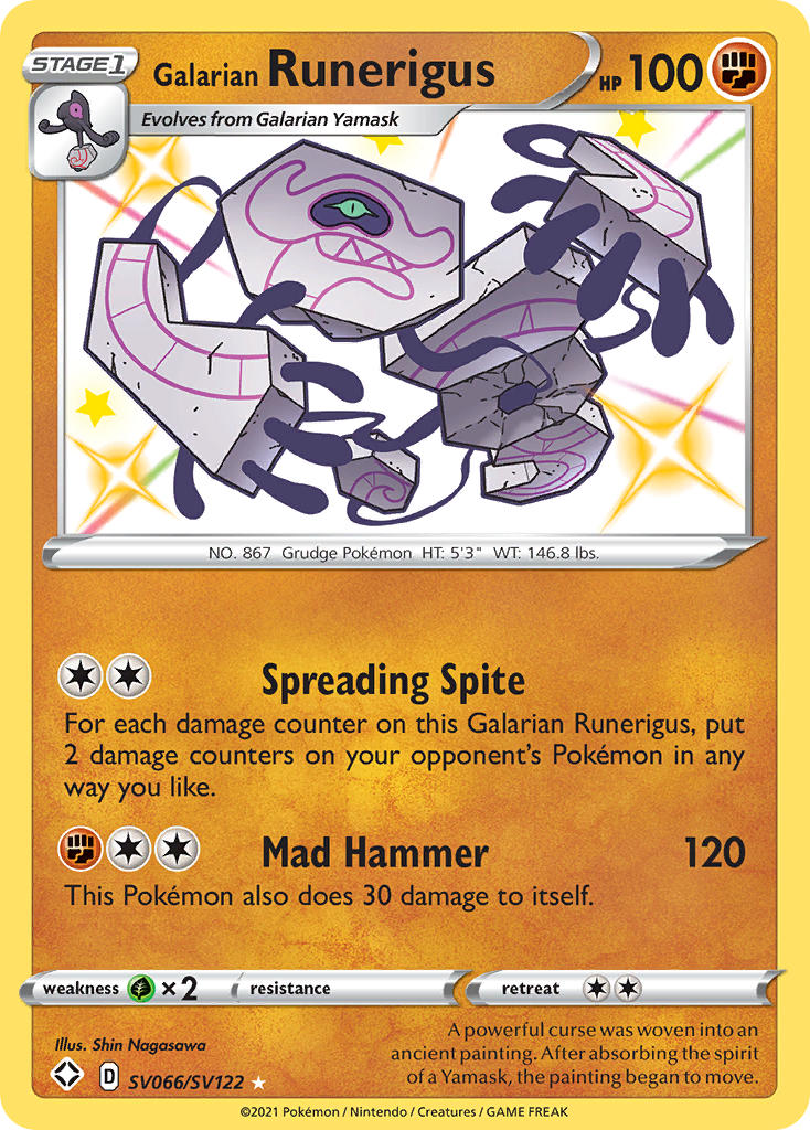 Galarian Runerigus (SV066/SV122) [Sword & Shield: Shining Fates] | Gamers Paradise