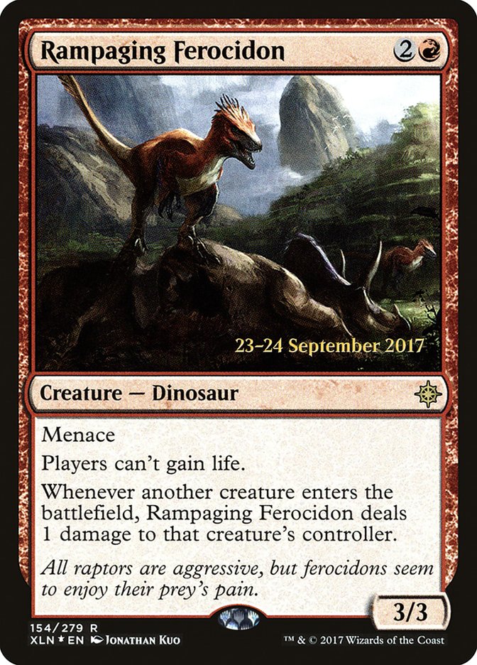 Rampaging Ferocidon [Ixalan Prerelease Promos] | Gamers Paradise