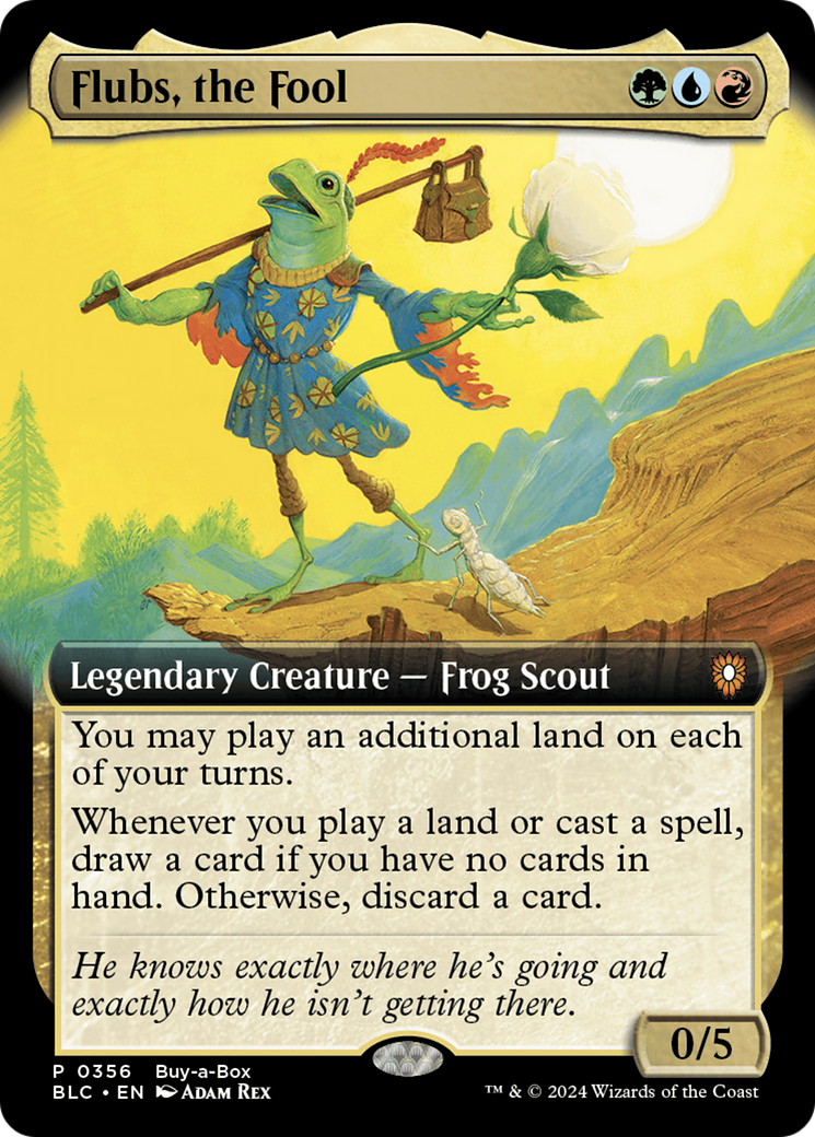 Flubs, the Fool (Buy-A-Box) (Extended Art) [Bloomburrow Promos] | Gamers Paradise