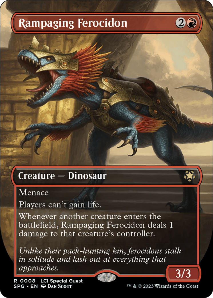 Rampaging Ferocidon (Borderless) [The Lost Caverns of Ixalan Special Guests] | Gamers Paradise