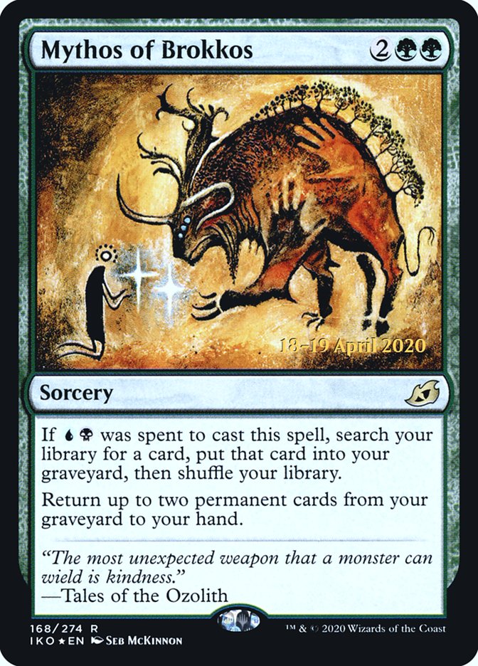 Mythos of Brokkos [Ikoria: Lair of Behemoths Prerelease Promos] | Gamers Paradise