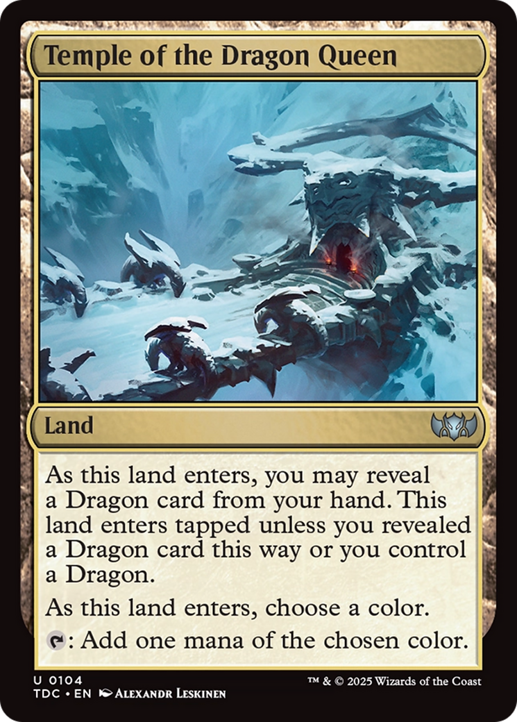 Temple of the Dragon Queen [Tarkir: Dragonstorm Commander] | Gamers Paradise