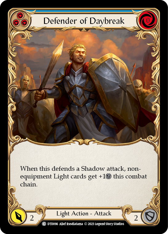 Defender of Daybreak (Blue) [DTD096] (Dusk Till Dawn)  Rainbow Foil | Gamers Paradise