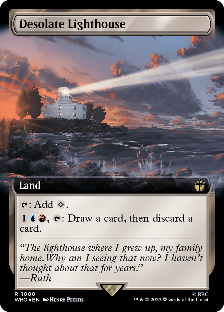 Desolate Lighthouse (Extended Art) (Surge Foil) [Doctor Who] | Gamers Paradise