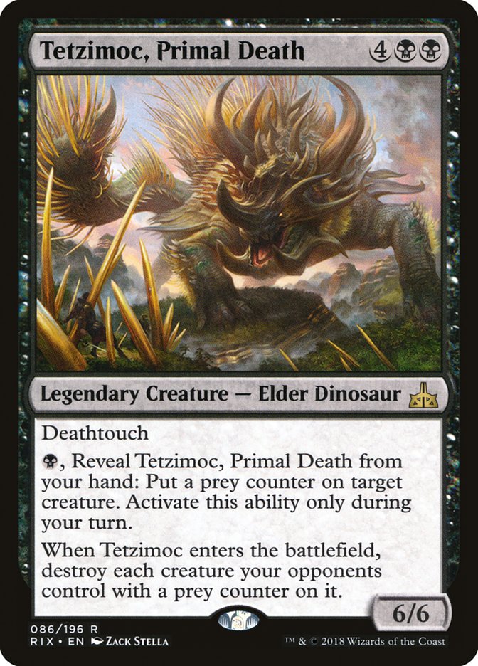 Tetzimoc, Primal Death [Rivals of Ixalan] | Gamers Paradise