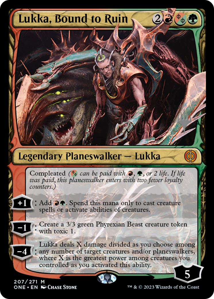 Lukka, Bound to Ruin (Promo Pack) [Phyrexia: All Will Be One Promos] | Gamers Paradise