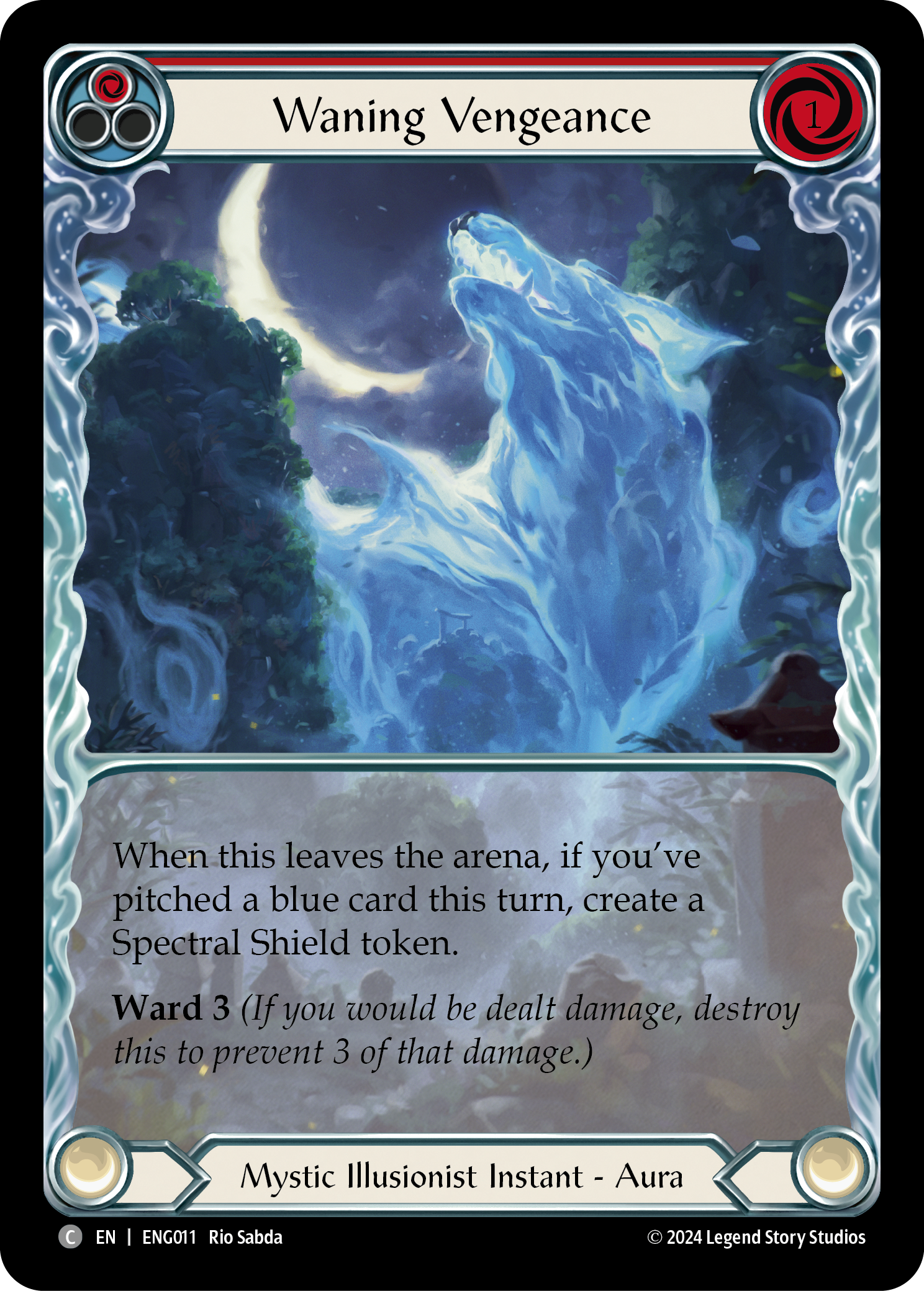 Waning Vengeance (Red) [ENG011] (Part the Mistveil Enigma Blitz Deck) | Gamers Paradise