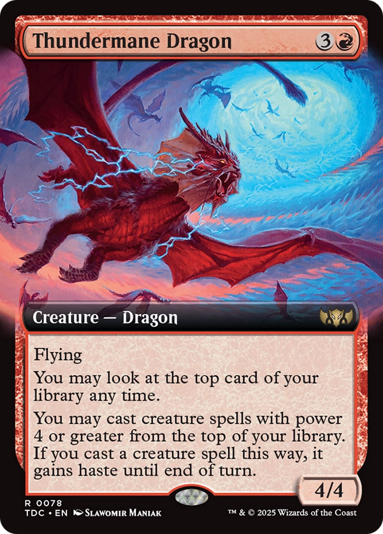 Thundermane Dragon (Extended Art) [Tarkir: Dragonstorm Commander] | Gamers Paradise