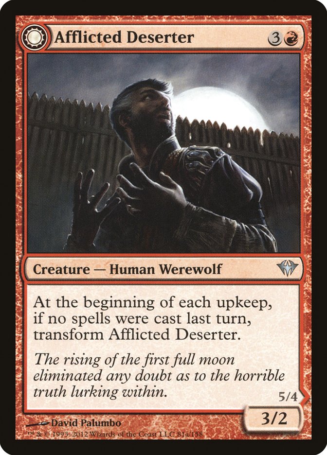 Afflicted Deserter // Werewolf Ransacker [Dark Ascension] | Gamers Paradise