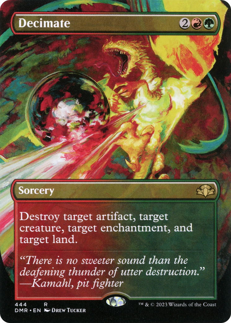 Decimate (Borderless Alternate Art) [Dominaria Remastered] | Gamers Paradise
