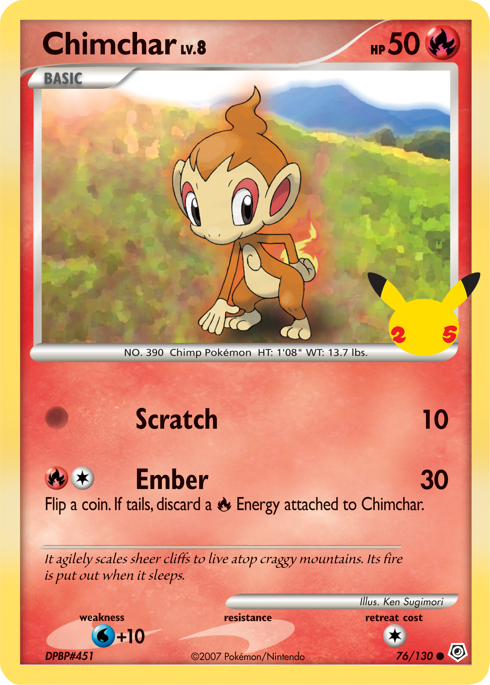 Chimchar (76/130) (Jumbo Card) [First Partner Pack] | Gamers Paradise