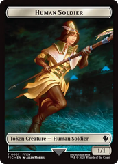 Human Soldier // Hero (0008) Double-Sided Token [FINAL FANTASY Commander Tokens] | Gamers Paradise