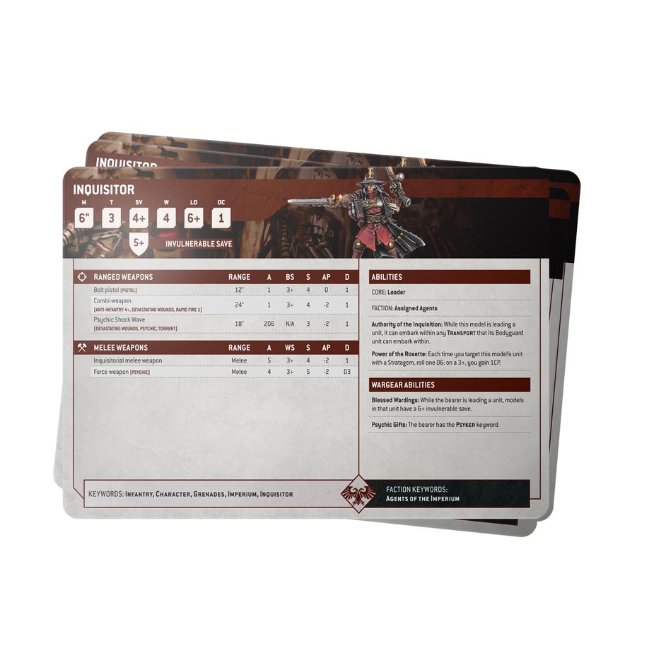 Warhammer 40k - Imperial Agents - Datasheet Cards | Gamers Paradise