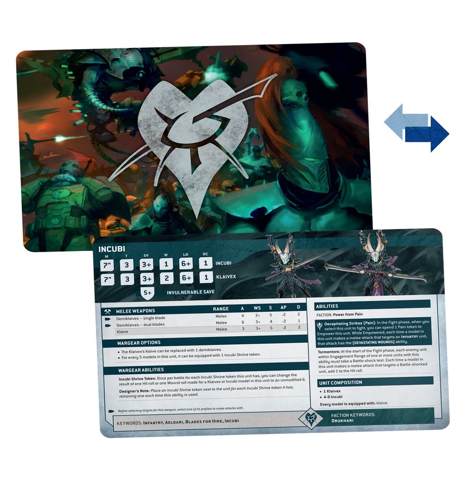 Warhammer 40k - Drukhari Battleforce Datasheet Cards | Gamers Paradise