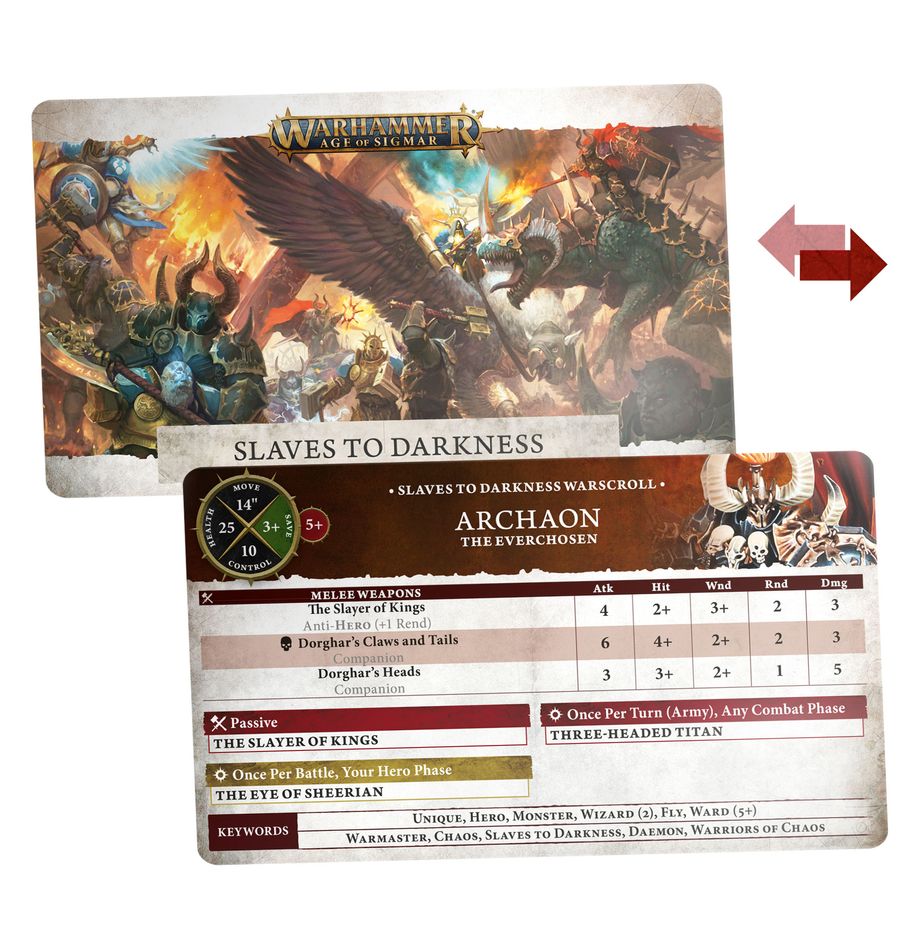 Warhammer Age of Sigmar - Slaves to Darkness Warscroll Cards | Gamers Paradise