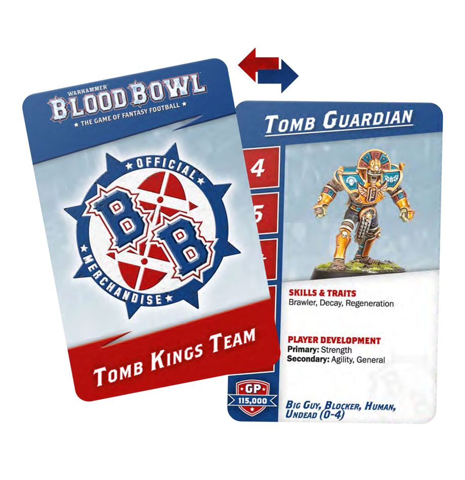 BLOOD BOWL: Tomb Kings Team Reference Card Pack | Gamers Paradise