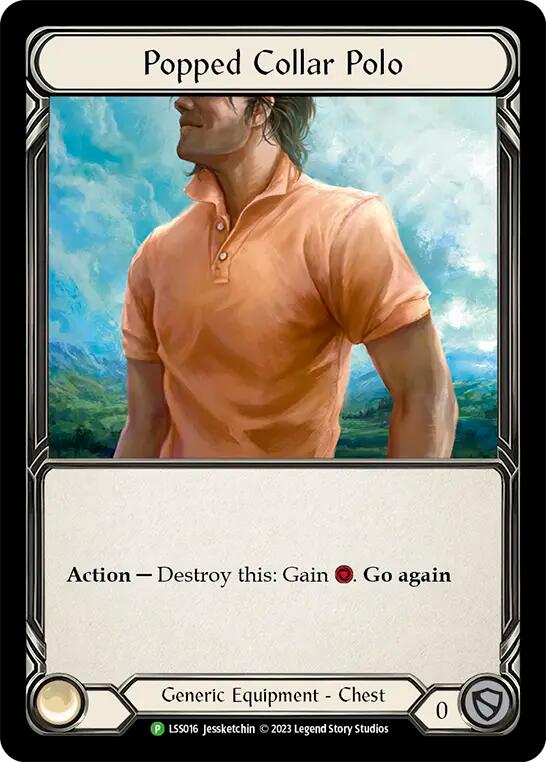 Popped Collar Polo [LSS016] (Promo)  Cold Foil | Gamers Paradise