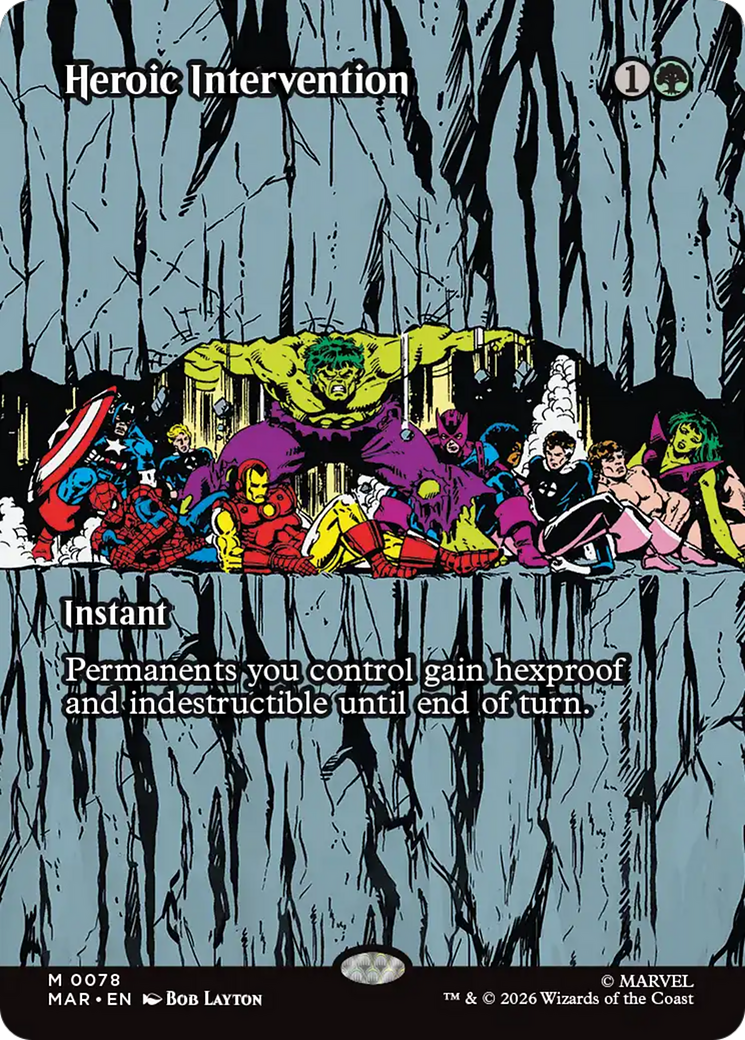 Heroic Intervention (0078) (Borderless) [Marvel Universe: Eternal-Legal] | Gamers Paradise