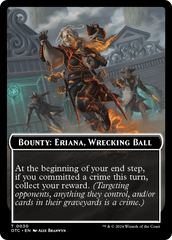 Bounty: Eriana, Wrecking Ball // Bounty Rules Double-Sided Token [Outlaws of Thunder Junction Commander Tokens] | Gamers Paradise