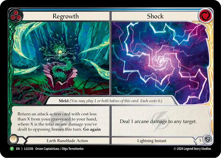 Regrowth // Shock (Cold Foil) [LGS356] (Promo)  Cold Foil | Gamers Paradise