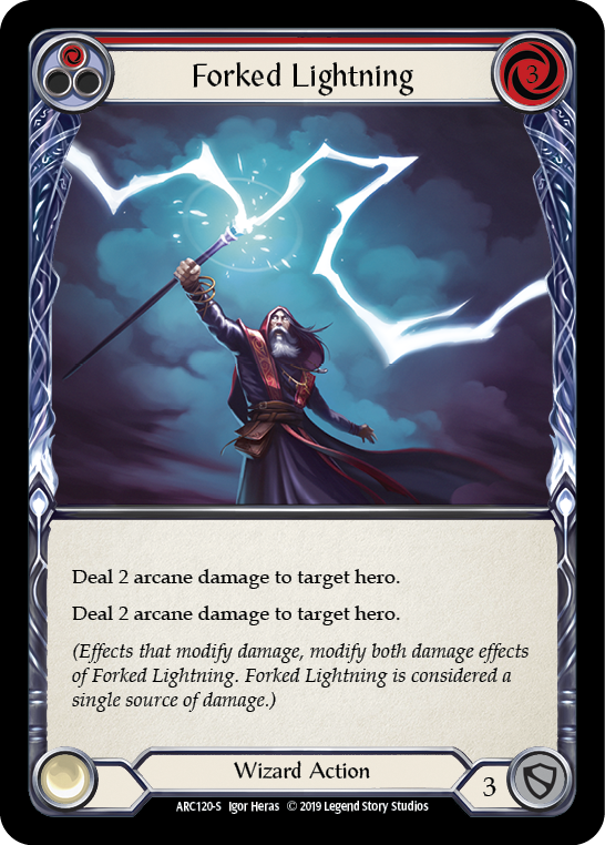 Forked Lightning [ARC120-S] (Arcane Rising)  1st Edition Normal | Gamers Paradise