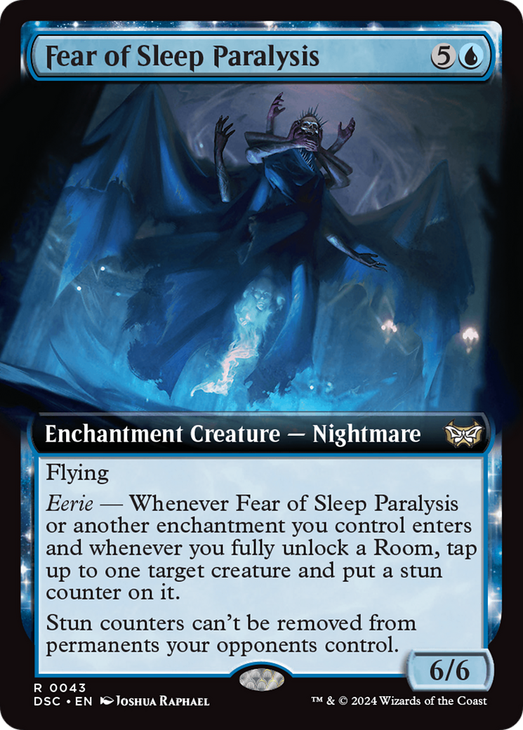 Fear of Sleep Paralysis (Extended Art) [Duskmourn: House of Horror Commander] | Gamers Paradise