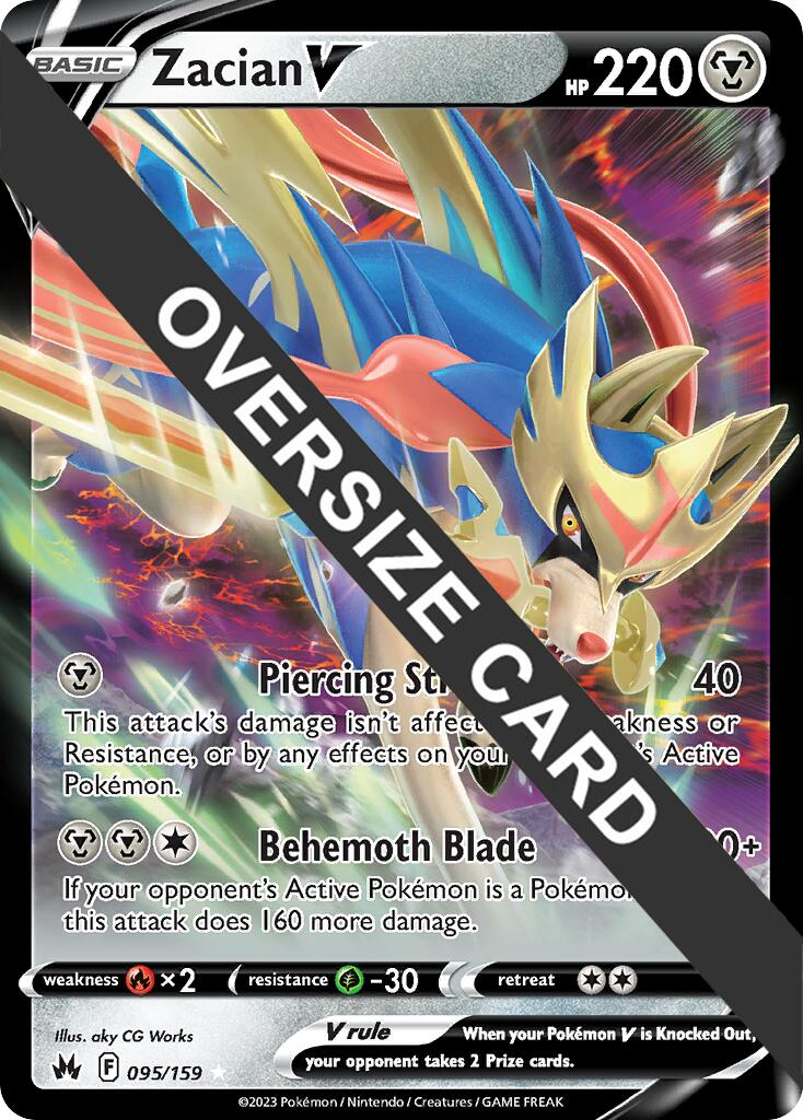 Zacian V (095/159) (Jumbo Card) [Sword & Shield: Crown Zenith] | Gamers Paradise