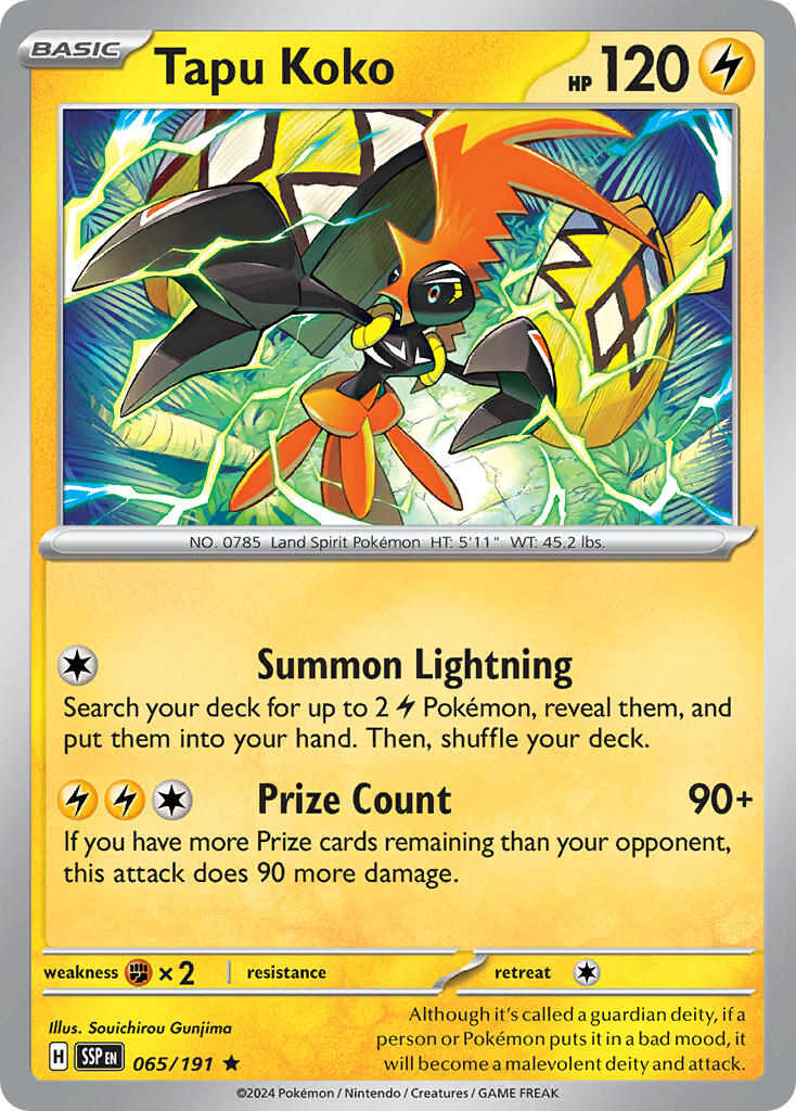 Tapu Koko (065/191) (Theme Deck Exclusive) [Scarlet & Violet: Surging Sparks] | Gamers Paradise