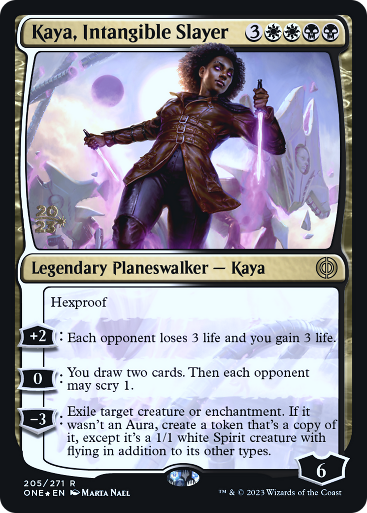 Kaya, Intangible Slayer [Phyrexia: All Will Be One Prerelease Promos] | Gamers Paradise