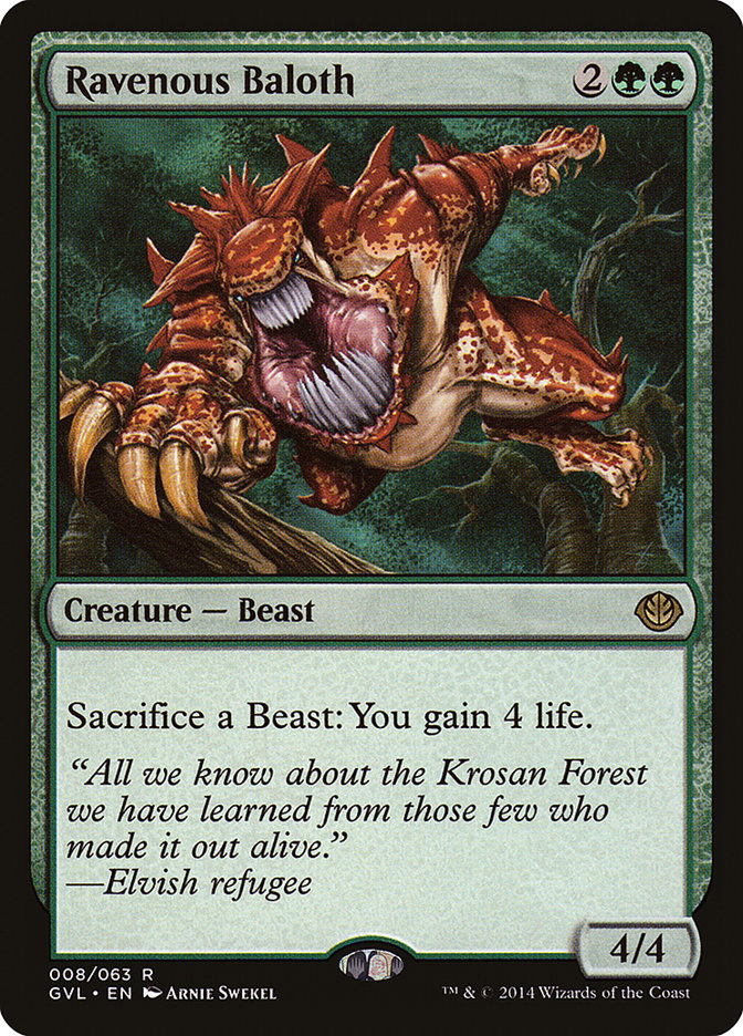 Ravenous Baloth (Garruk vs. Liliana) [Duel Decks Anthology] | Gamers Paradise