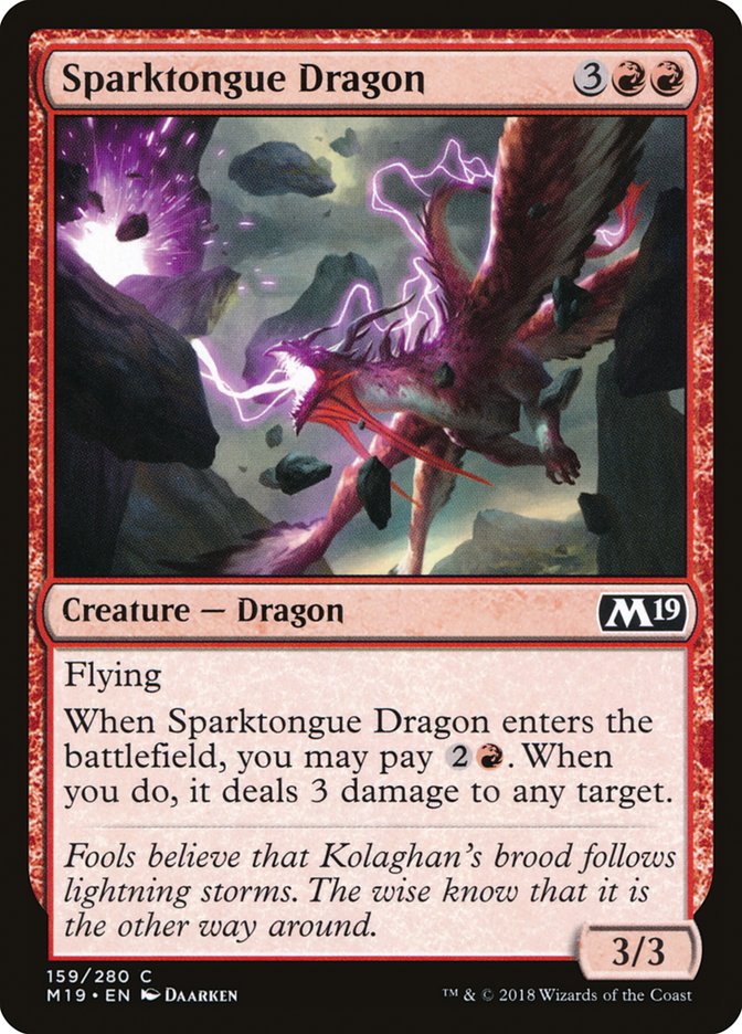 Sparktongue Dragon [Core Set 2019] | Gamers Paradise