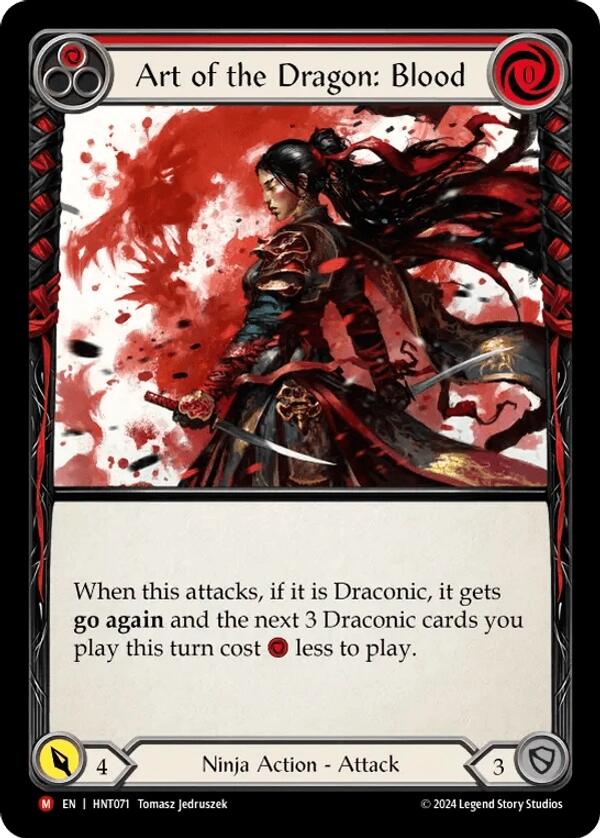 Art of the Dragon: Blood [HNT071] (The Hunted)  Rainbow Foil | Gamers Paradise