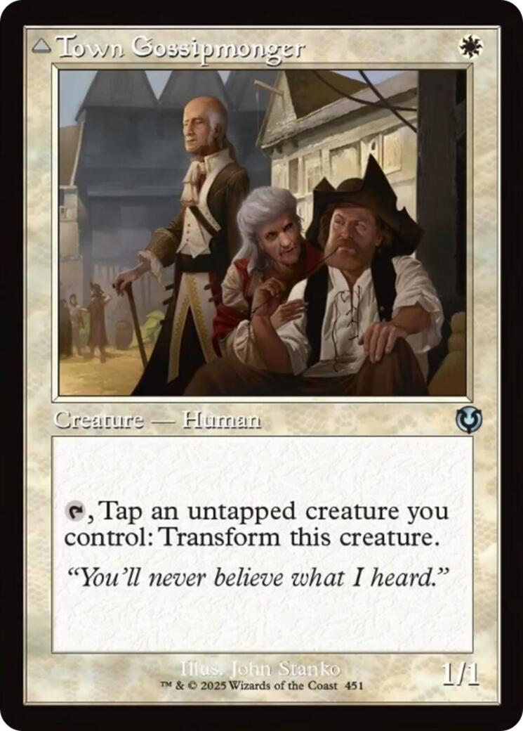 Town Gossipmonger // Incited Rabble (Retro Frame) [Innistrad Remastered] | Gamers Paradise