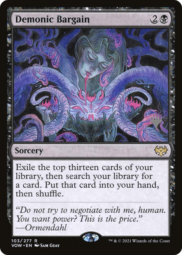 Demonic Bargain (Promo Pack) [Innistrad: Crimson Vow Promos] | Gamers Paradise