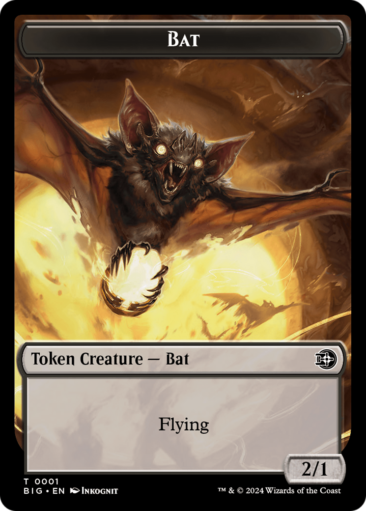 Mercenary // Bat Double-Sided Token [Outlaws of Thunder Junction Tokens] | Gamers Paradise