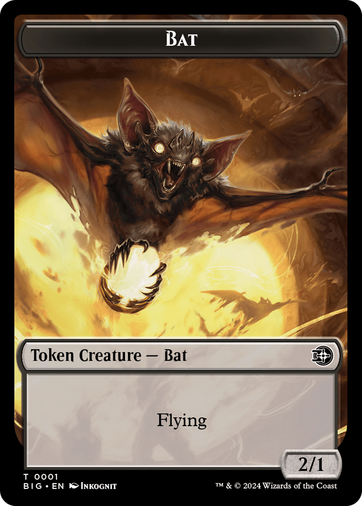 Treasure // Bat Double-Sided Token [Outlaws of Thunder Junction Tokens] | Gamers Paradise