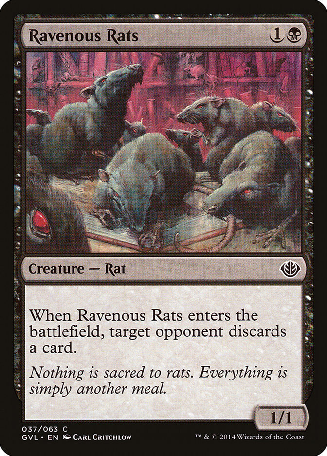 Ravenous Rats (Garruk vs. Liliana) [Duel Decks Anthology] | Gamers Paradise